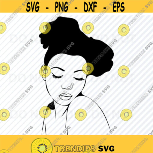 African American Diva Woman 2 SVG Image For Cricut Afro Black woman SVG Eps Png Dxf Clip Art Melanin african queen Nubian queen Design 715