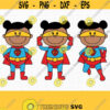 African American Superhero Girl SVG. Superheroes Bundle Clipart PNG. Baby Toddler Vector Cut Files. Digital Instant Download dxf eps jpg pdf Design 450