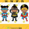 African American Superhero Girl SVG. Superheroes Bundle Clipart PNG. Baby Toddler Vector Cut Files. Digital Instant Download dxf eps jpg pdf Design 455