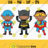 African American Superhero SVG. Kids Superheroes Bundle Clipart PNG. Baby Toddler Vector Cut Files. Digital Instant Download dxf eps jpg pdf Design 446