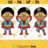 African American Superhero SVG. Kids Superheroes Bundle Clipart PNG. Baby Toddler Vector Cut Files. Digital Instant Download dxf eps jpg pdf Design 452