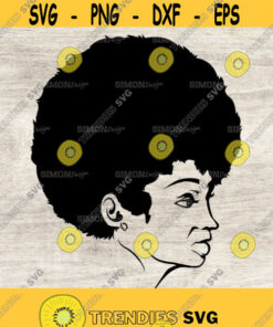 African American Woman Black Afro Black Woman Svg Cutting File + Eps Dxf Pdf Png + Silhouette File Design 225 Svg Cut Files Svg Clipart Silhouette Svg Cri