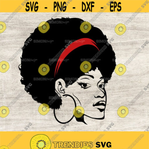 African American Woman Black Afro Black Woman svg layered cutting file eps dxf pdf png silhouette file Design 291