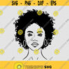 African American Woman Face Hoop Earrings Curly Melanin Queen SVG PNG EPS File For Cricut Silhouette Cut Files Vector Digital File