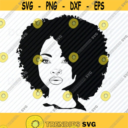 African American Woman SVG Black Woman Afro Silhouette Clip Art afro SVG Files For Cricut Eps Png dxf ClipArt Afro american woman svg Design 33