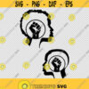 African Head Woman Profile Afro Black Empowerment Power Fist SVG PNG EPS File For Cricut Silhouette Cut Files Vector Digital File