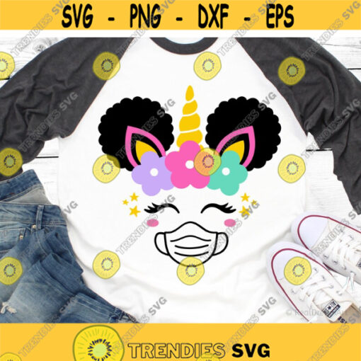 African Puff Unicorn Svg African Girl Svg Afro Hair Head Svg African American Svg Cute Svg Funny Shirt Svg Files for Cricut Png