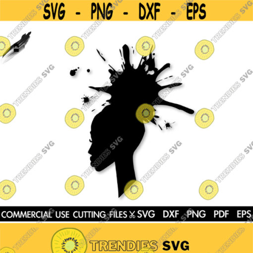 Afro Abstraction SVG Afroqueen Svg Afro Svg Afro Woman Svg Black Woman Svg Black History Month Svg Afro Cut File Cricut Silhouette Design 474