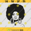 Afro Hair African Woman Face Hoop Earrings Melanin Queen SVG PNG EPS File For Cricut Silhouette Cut Files Vector Digital File