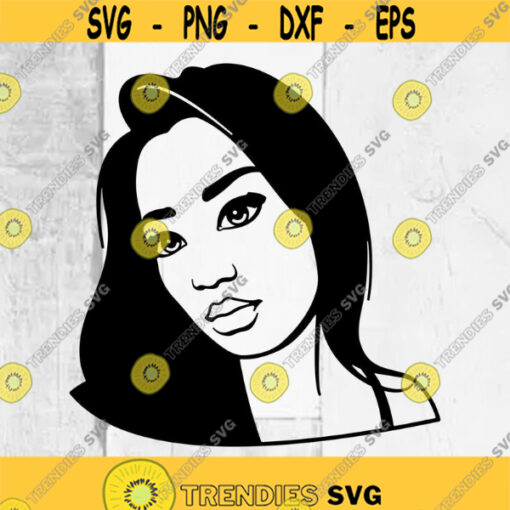 Afro Latina Woman SVG Cutting Files 2 Latina Woman SVG Files for Cricut Afro Latina Women Vector Messy Bun svg. Design 52