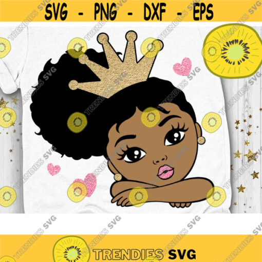 Afro Princess Svg Peekaboo Girl Svg Afro Puff Svg Afro Ponytail Svg Layered Cut file Svg Dxf Eps Png Design 375 .jpg