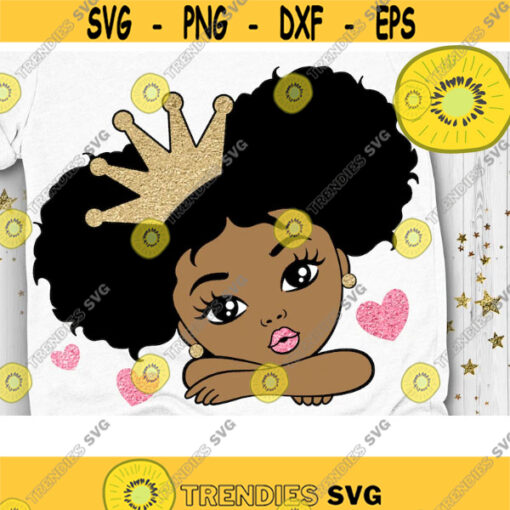 Afro Princess Svg Peekaboo Girl Svg Afro Puff Svg Afro Ponytails Svg Layered Cut file Svg Dxf Eps Png Design 341 .jpg