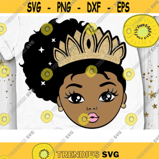 Afro Princess Svg Peekaboo Girl Svg Afro Puff Svg Little Melanin Princess Svg Layered Cut file Svg Dxf Eps Png Design 437 .jpg