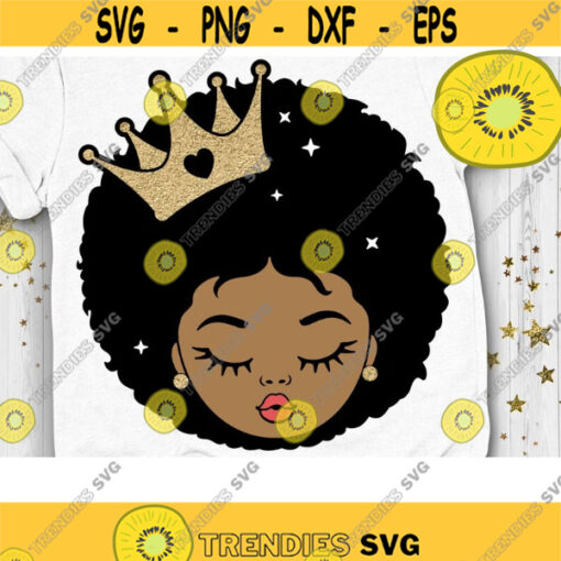 Afro Princess Svg Peekaboo Girl Svg Afro Puff Svg Little Melanin Princess Svg Layered Cut file Svg Dxf Eps Png Design 833 .jpg