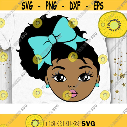Afro Princess Svg Ribbon Girl Svg Peekaboo Girl Svg Afro Puff Svg Little Melanin Princess Svg Layered Cut file Svg Dxf Eps Png Design 496 .jpg