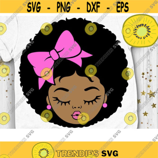 Afro Princess Svg Ribbon Girl Svg Peekaboo Girl Svg Afro Puff Svg Little Melanin Princess Svg Layered Cut file Svg Dxf Eps Png Design 831 .jpg