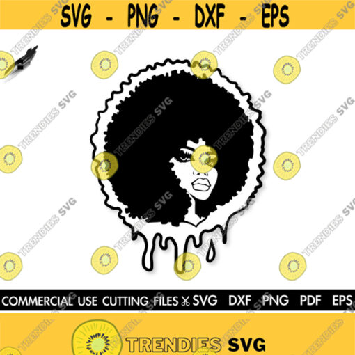 Afro SVG Black Woman SVG Afro Woman Svg Black Queen Svg Woman SVg Black Girl Magic Svg Cut File Silhouette Cricut Svg Dxf Png Pdf Design 609