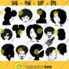 Afro SVG Bundle Woman Afro Silhouette Clip Art Man Afro Puff SVG Files For Cricut Eps Png dxf ClipArt Girl Afro Puff African American svg Design 106