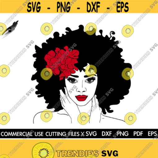 Afro SVG Natural Hair Svg Black Woman SVG Black History Month SVG Woman Svg Afro Woman Svg Black Queen Svg Cut File Silhouette Cricut Design 403