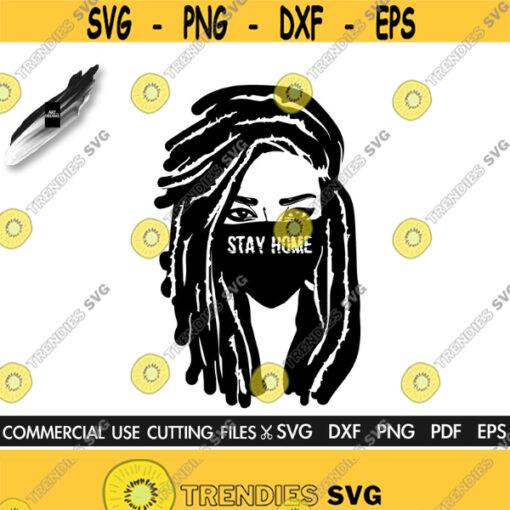 Afro Stay Home Svg Afro Save Lives SVG Afro SVG Black Woman Svg Quarantine Svg Social Distance Cut File Silhouette Cricut Design 563