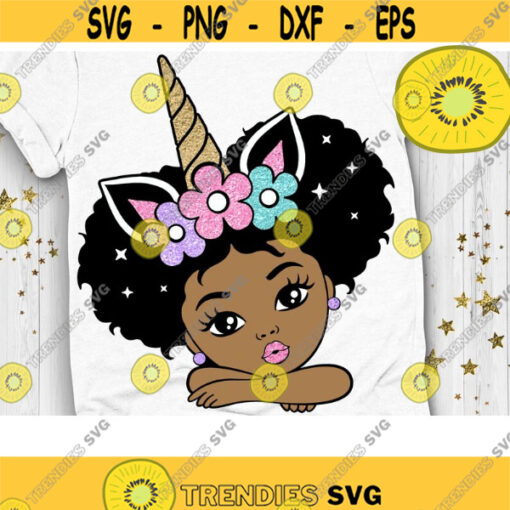 Afro Unicorn Svg Peekaboo Girl Svg Afro Puff Svg Unicorn Girl Svg Afro Ponytails Svg Layered Cut file Svg Dxf Eps Png Design 384 .jpg