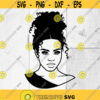 Afro Woman SVG Cutting Files 16 Black Woman SVG Afro Digital Clip Art Files for Cricut Messy Bun svg. Design 47