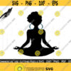 Afro Yoga SVG Meditation Lotus Pose Svg Afro Svg Yoga Svg Zen Svg Yoga Lotus Svg Black History Month Svg Cut File Design 114