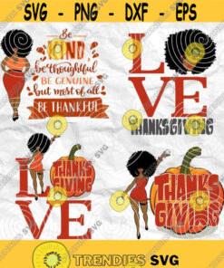 Afro girl Afro woman Afro lady Thanksgiving Day Thankful Fall SVG Printable file Sublimation file File for print File for cuting Design 106