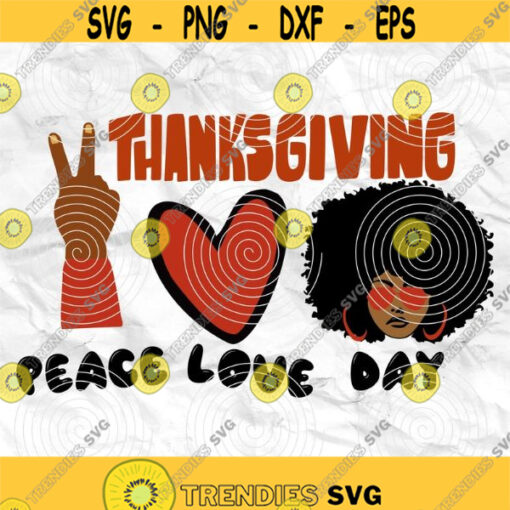 Afro girl Afro woman Afro lady Thanksgiving Day Thankful Fall SVG Printable file Sublimation file File for print File for cuting Design 152