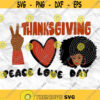Afro girl Afro woman Afro lady Thanksgiving Day Thankful Fall SVG Printable file Sublimation file File for print File for cuting Design 153