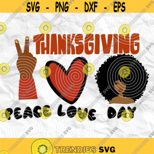 Afro girl Afro woman Afro lady Thanksgiving Day Thankful Fall SVG Printable file Sublimation file File for print File for cuting Design 154