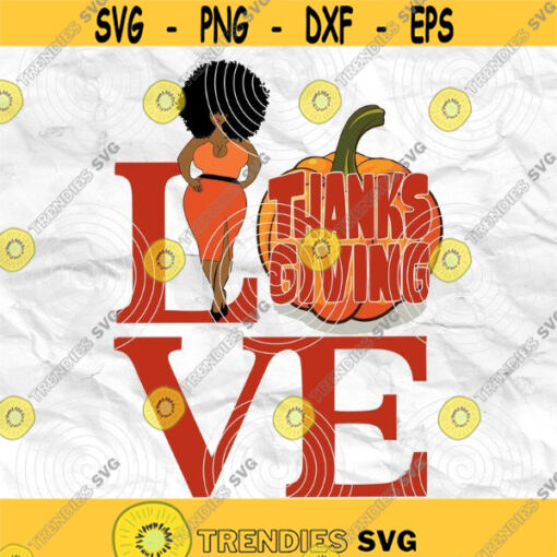 Afro girl Afro woman Afro lady Thanksgiving Day Thankful Fall SVG Printable file Sublimation file File for print File for cuting Design 164