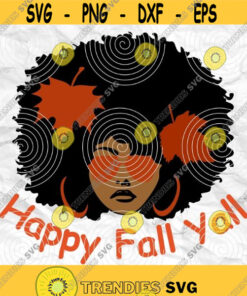 Afro Girl Afro Woman Curly Hair Afro Hair Autumn Design Fall Svg Printable File Sublimation File File For Print File For Cuting Design 299