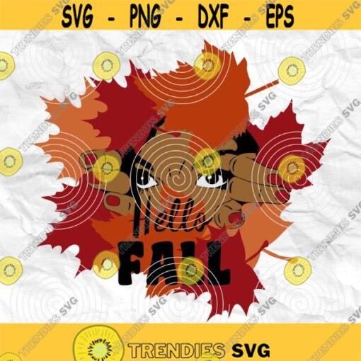 Afro girl Afro woman Curly Hair Afro hair Autumn design Fall SVG Printable file Sublimation file File for print File for cuting Design 301