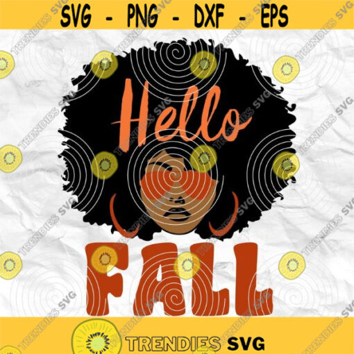 Afro girl Afro woman Curly Hair Afro hair Autumn design Fall SVG Printable file Sublimation file File for print File for cuting Design 320