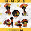 Afro girl Afro woman Curly Hair Afro hair Autumn design Fall SVG Printable file Sublimation file File for print File for cuting Design 82