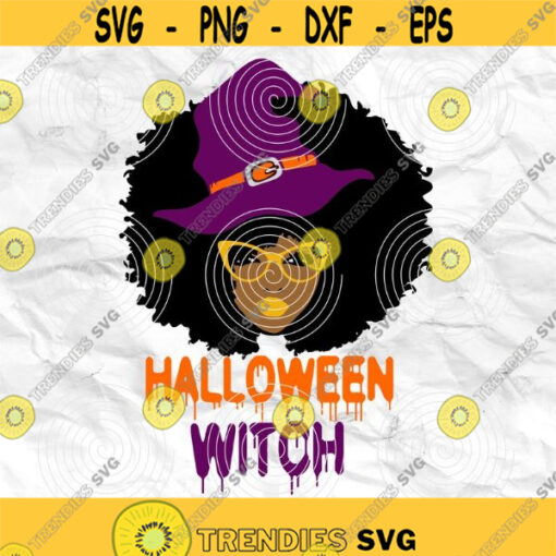 Afro girl Afro woman Curly Hair Halloween Witch Printable file Sublimation file File for print File for cuting Design 14