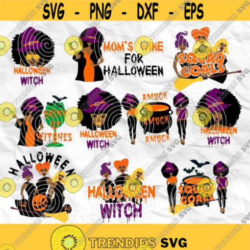 Afro girl Afro woman Curly Hair Halloween Witch Printable file Sublimation file File for print File for cuting Design 353