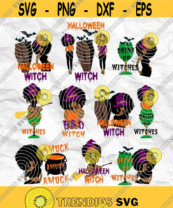 Afro girl Afro woman Curly Hair Halloween Witch Printable file Sublimation file File for print File for cuting Design 354