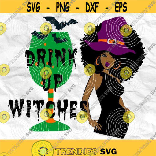 Afro girl Afro woman Curly Hair Halloween Witch Printable file Sublimation file File for print File for cuting Design 92