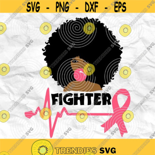 Afro girl Afro woman Curly Hair breast cancer pink cancer ribbon Printable file Sublimation file File for print File for cuting Design 109