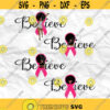 Afro girl Afro woman Curly Hair breast cancer pink cancer ribbon Printable file Sublimation file File for print File for cuting Design 172