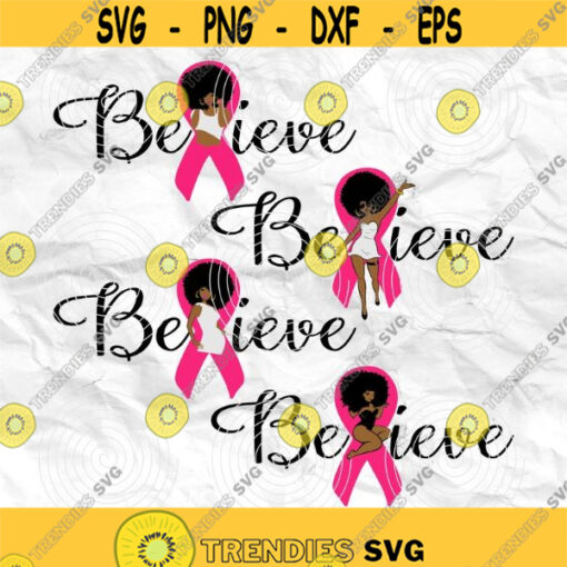 Afro girl Afro woman Curly Hair breast cancer pink cancer ribbon Printable file Sublimation file File for print File for cuting Design 176