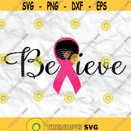 Afro girl Afro woman Curly Hair breast cancer pink cancer ribbon Printable file Sublimation file File for print File for cuting Design 190