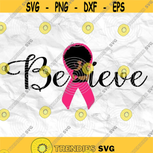 Afro girl Afro woman Curly Hair breast cancer pink cancer ribbon Printable file Sublimation file File for print File for cuting Design 191
