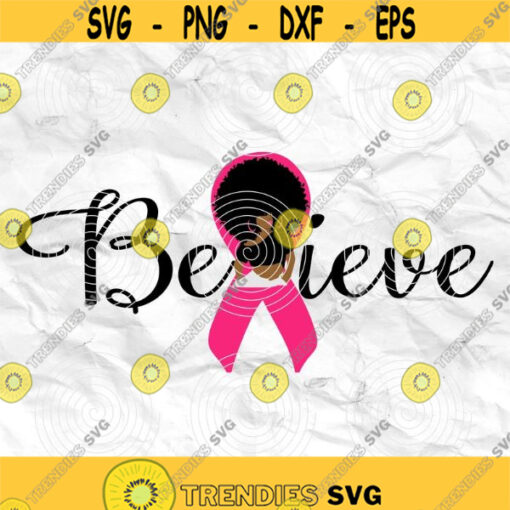 Afro girl Afro woman Curly Hair breast cancer pink cancer ribbon Printable file Sublimation file File for print File for cuting Design 192