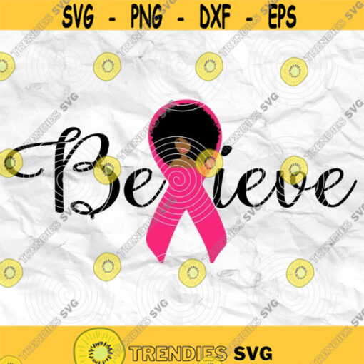 Afro girl Afro woman Curly Hair breast cancer pink cancer ribbon Printable file Sublimation file File for print File for cuting Design 204