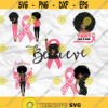 Afro girl Afro woman Curly Hair breast cancer pink cancer ribbon Printable file Sublimation file File for print File for cuting Design 74
