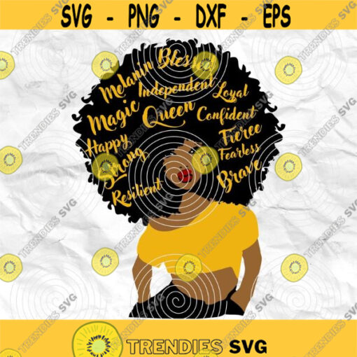 Afro girl Afro womanAfro lady Strong woman svg Black woman Printable file Sublimation file File for print File for cuting Design 245