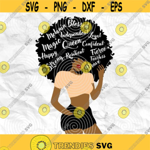 Afro girl Afro womanAfro lady Strong woman svg Black woman Printable file Sublimation file File for print File for cuting Design 255